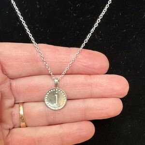 925 Silver “J” Initial Pendant Necklace. Simple, petite and classic.